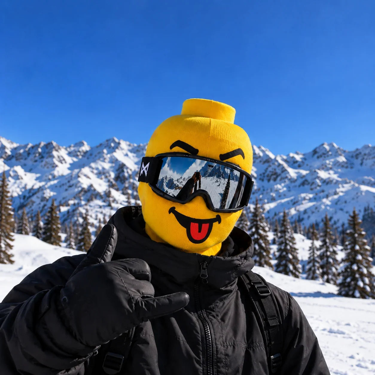 Mask style 1 on the mountain